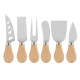 Set 6 cutite pentru branzeturi cu maner de lemn