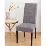 Set 6 huse pentru scaun model Gri cu dungi galbene CC-59