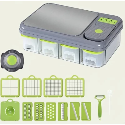 Set 6 in 1 pentru bucatarie Tocator si feliator multifunctional