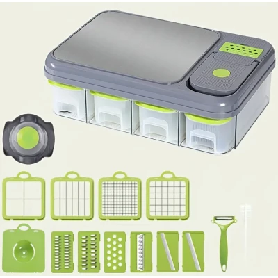 Set 6 in 1 pentru bucatarie Tocator si feliator multifunctional