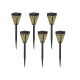 Set 6 lampi solare decorative pentru gradina alb cald model triunghi