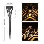 Set 6 lampi solare decorative pentru gradina alb cald model triunghi