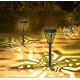 Set 6 lampi solare decorative pentru gradina alb cald model triunghi