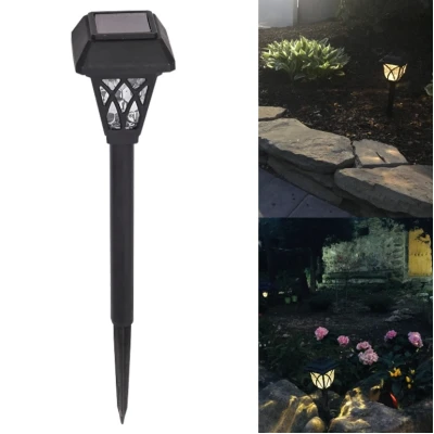Set 6 lampi solare pentru gradina tip felinar negru