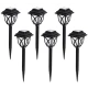 Set 6X Lampi solare pentru gradina tip felinar, negru