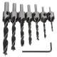 Set 7 Burghie pentru lemn LASERLINE cu Zencuitor/Limitare profunzime