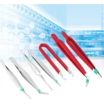 Set 7 Pensete Antistatic Diverse forme Rosu + Argintiu