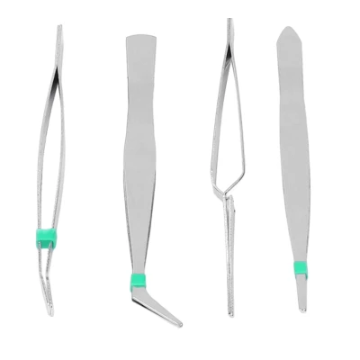 Set 7 Pensete Antistatic Diverse forme Rosu + Argintiu