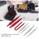 Set 7 Pensete Antistatic Diverse forme Rosu + Argintiu