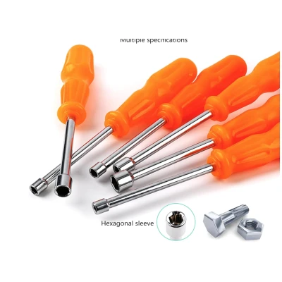 Set 7 surubelnite cu maner plastic si cap tubulara de la 5 la 11 mm