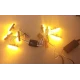 Set 8 lumini stroboscop galbene 4 LED grila telecomanda 7 functii 12V
