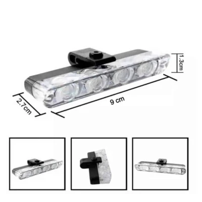 Set 8 lumini stroboscop galbene 4 LED grila telecomanda 7 functii 12V