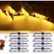 Set 8 lumini stroboscop galbene 4 LED grila telecomanda 7 functii 12V