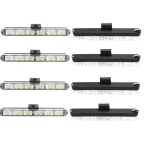 Set 8 lumini stroboscop galbene 6 LED grila telecomanda 12V