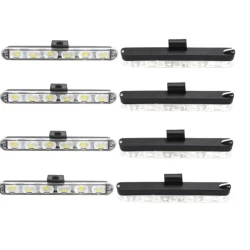 Set 8 lumini stroboscop galbene 6 LED grila telecomanda 12V