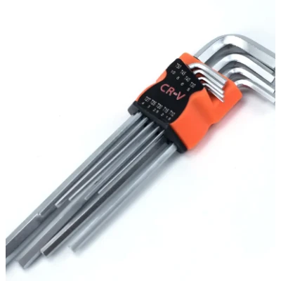 Set 9 chei hexagonale tip imbus cu capat sferic SCURTE 1.5-10mm