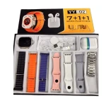 Set Cadou Smartwatch YY02 cu 7 Bratari incarcator Wireless si Casti Bluetooth