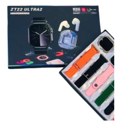 UB Set Cadou Smartwatch ZT22 Ultra2 cu 7 Bratari incarcator Wireless si Casti Bluetooth