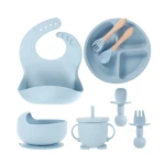 Set complet din silicon pentru diversificare bebelusi si copii COLORAT