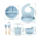Set complet din silicon pentru diversificare bebelusi si copii COLORAT