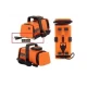 Set compresor ORANGE si 3 adaptoare pentru umflat mingi si saltele