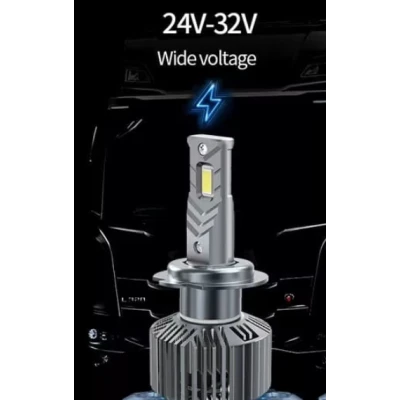 Set de 2 becuri led auto V68 H7 pentru camion 24V putere 45W temperatura 6000K 8000lm