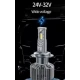 Set de 2 becuri led auto V68 H7 pentru camion 24V putere 45W temperatura 6000K 8000lm