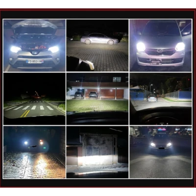 Set de 2 becuri led auto V68 H7 pentru camion 24V putere 45W temperatura 6000K 8000lm