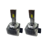 Set de 2 becuri Led D1S putere 120W temperatura lumina 6500K Alb CANBUS cu ventilator