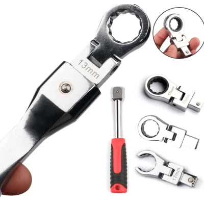 Set de chei cu clichet cap flexibil de 20 buc cu cap Torx de 8 mm-19 mm