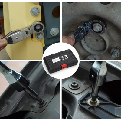 Set de chei cu clichet cap flexibil de 20 buc cu cap Torx de 8 mm-19 mm