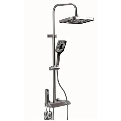 Set de dus multifunctional tip ploaie cu afisare digitala si cu termostat