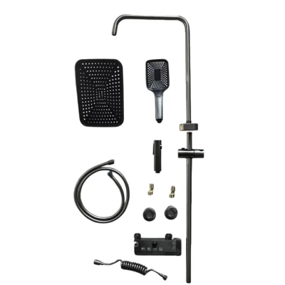 Set de dus multifunctional tip ploaie cu afisare digitala si cu termostat