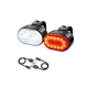 Set de lumini bicicleta prindere de ghidon lumina fata alba si spate rosie 078 Negru