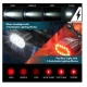 Set de lumini bicicleta prindere de ghidon lumina fata alba si spate rosie 078 Negru