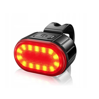 Set de lumini bicicleta prindere de ghidon lumina fata alba si spate rosie 078 Negru