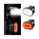 Set de lumini bicicleta prindere de ghidon lumina fata alba si spate rosie 078 Negru