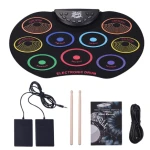 Set de tobe electronice pliabile de dimensiune portabilă 9 Pad 