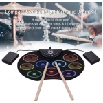 Set de tobe electronice pliabile de dimensiune portabilă 9 Pad 