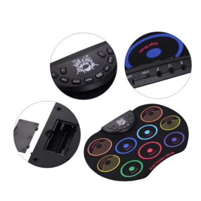 Set de tobe electronice pliabile de dimensiune portabilă 9 Pad