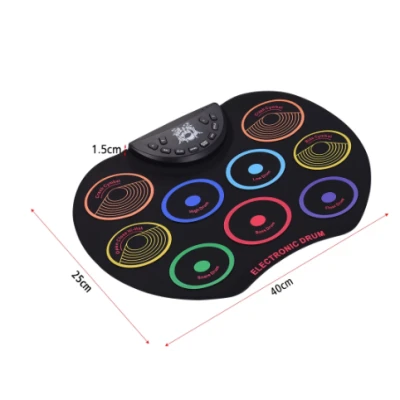 Set de tobe electronice pliabile de dimensiune portabilă 9 Pad