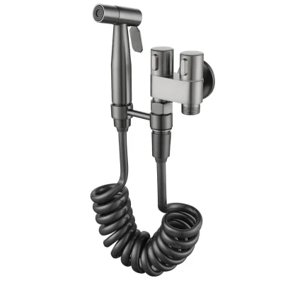 Set Dus Igienic Pentru Bideu sau Vas WC cu Furtun Extensibil si Toate Accesoriile Incluse