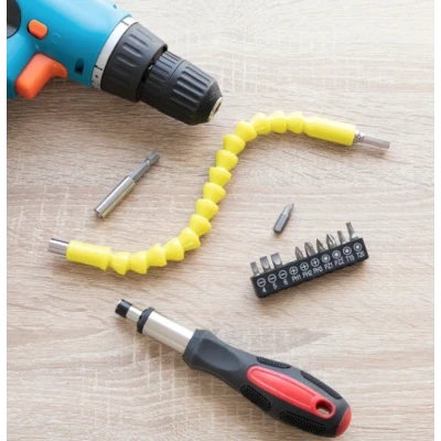 Set extensor flexibil pentru masina de insurubat cu 10 biti si adaptor