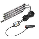 Set Lumini ambientale auto  aplicatie dedicata iOS si Android  4 benzi LED