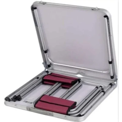 Set Masa plianta pentru camping gradina cu 4 scaune alb