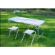Set Masa plianta pentru camping gradina cu 4 scaune alb