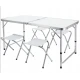 Set Masa plianta pentru camping gradina cu 4 scaune alb