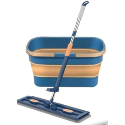 Set Mop cap rotativ si galeata pliabila Albastru / Galben