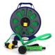 Set pentru stropit furtun textil flexibil 15m cu tambur pistol de pulverizat 7 in 1