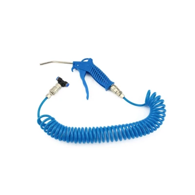 Set pistol de suflat aer  furtun spirala de 5 m T de conectare camion